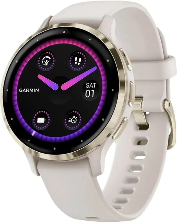 Смарт-годинники Garmin Venu 3S Soft Gold S. Steel Bezel with Ivory Case and S. Band (010-02785-04) фото 1